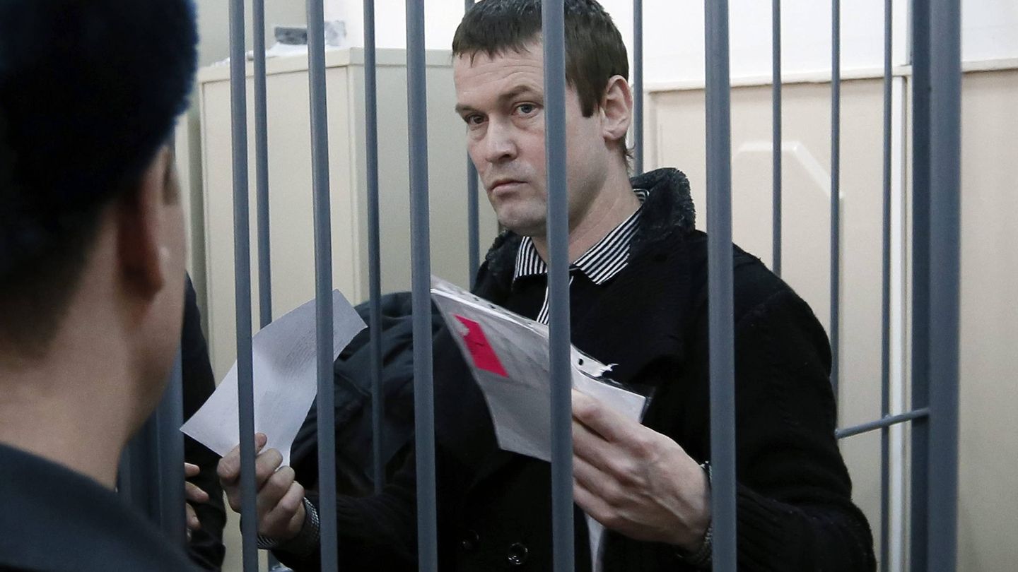 El activista opositor Leonid Razzvozzhaev, en su celda (EFE/Yuri Kochetkov)