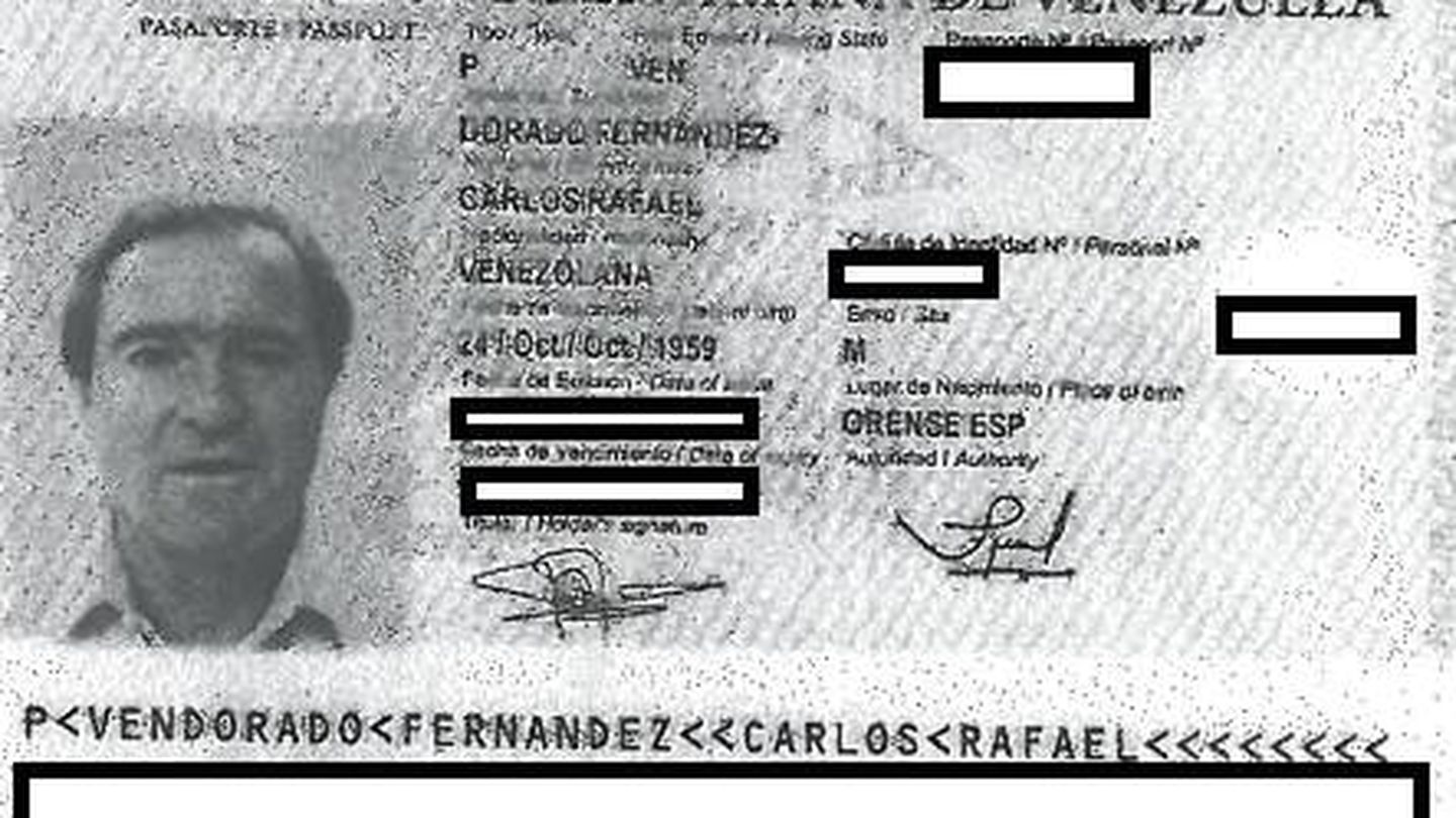 Pasaporte de Carlos Dorado, tal y como consta en los papeles de Panamá. (El Confidencial)