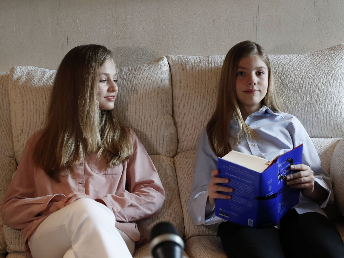 Foto: La infanta Sofía, durante su lectura. (Casa Real)