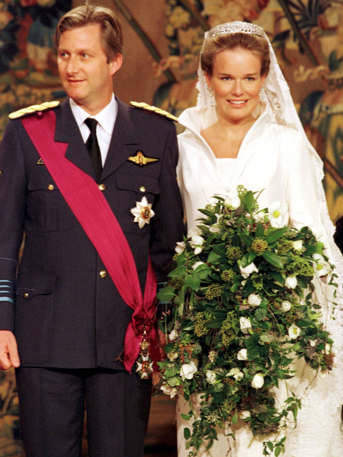 Felipe y Matilde, el día de su boda. 