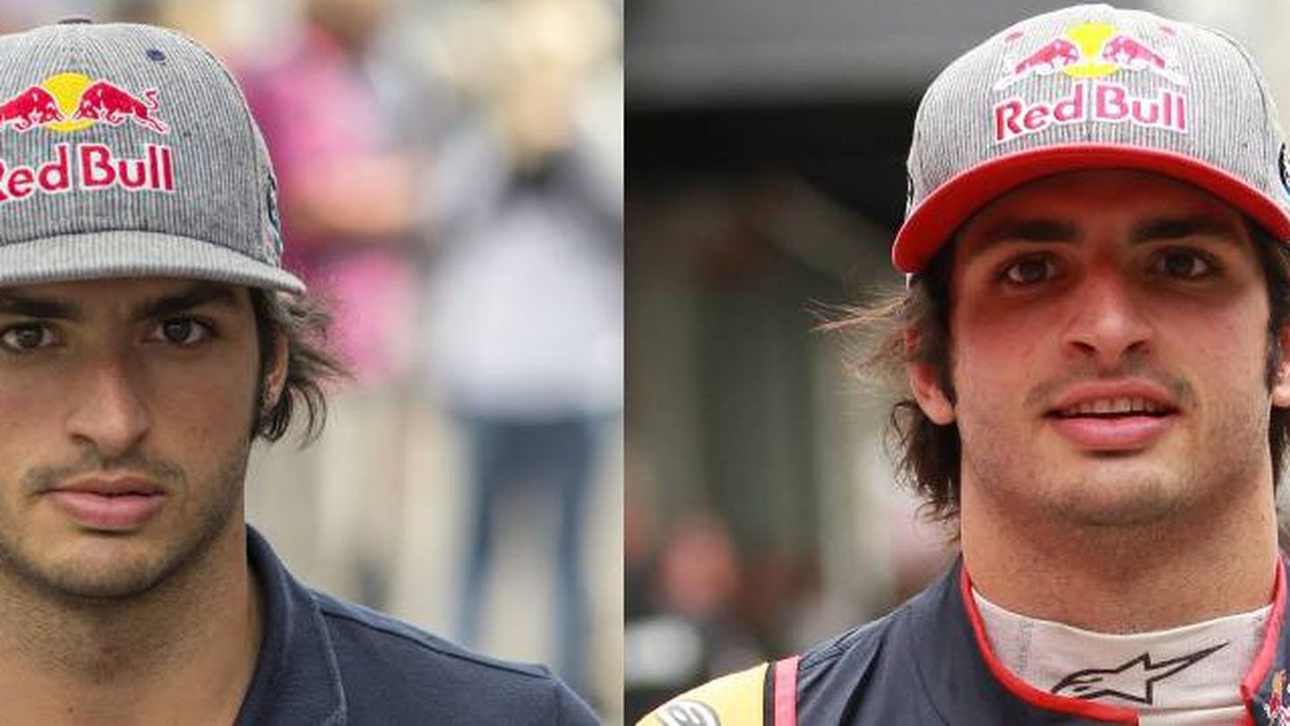 Carlos Sainz en 2015 (i) y en este año.