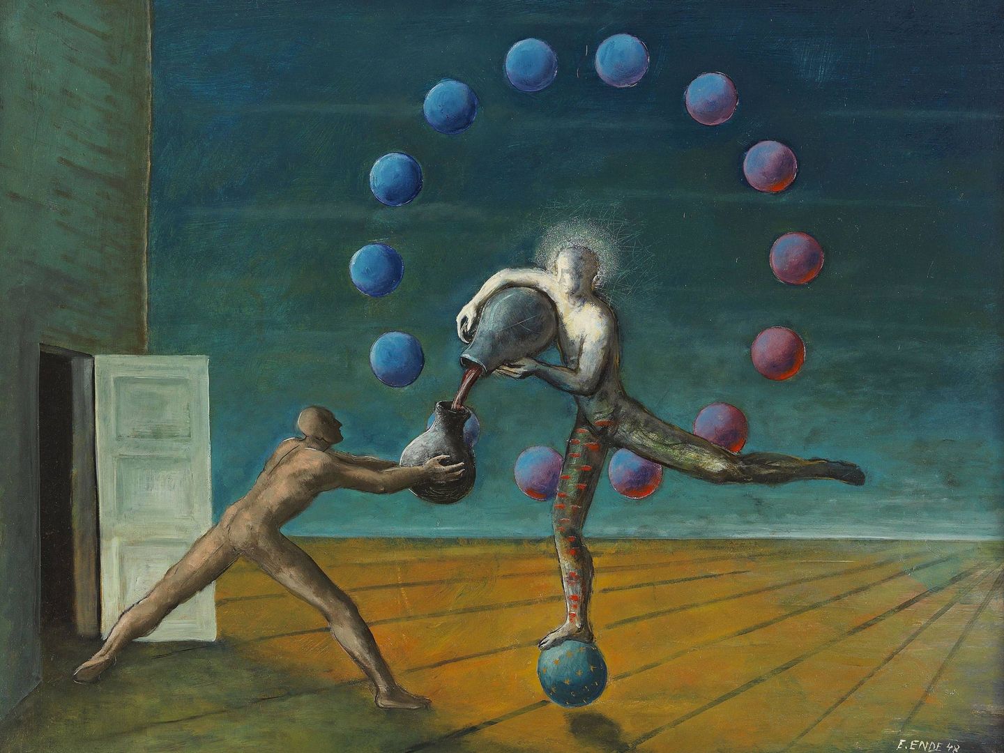 'Der Tanzer auf der Kugel' / 'La bailarina en la pelota'. (Edgar Ende)