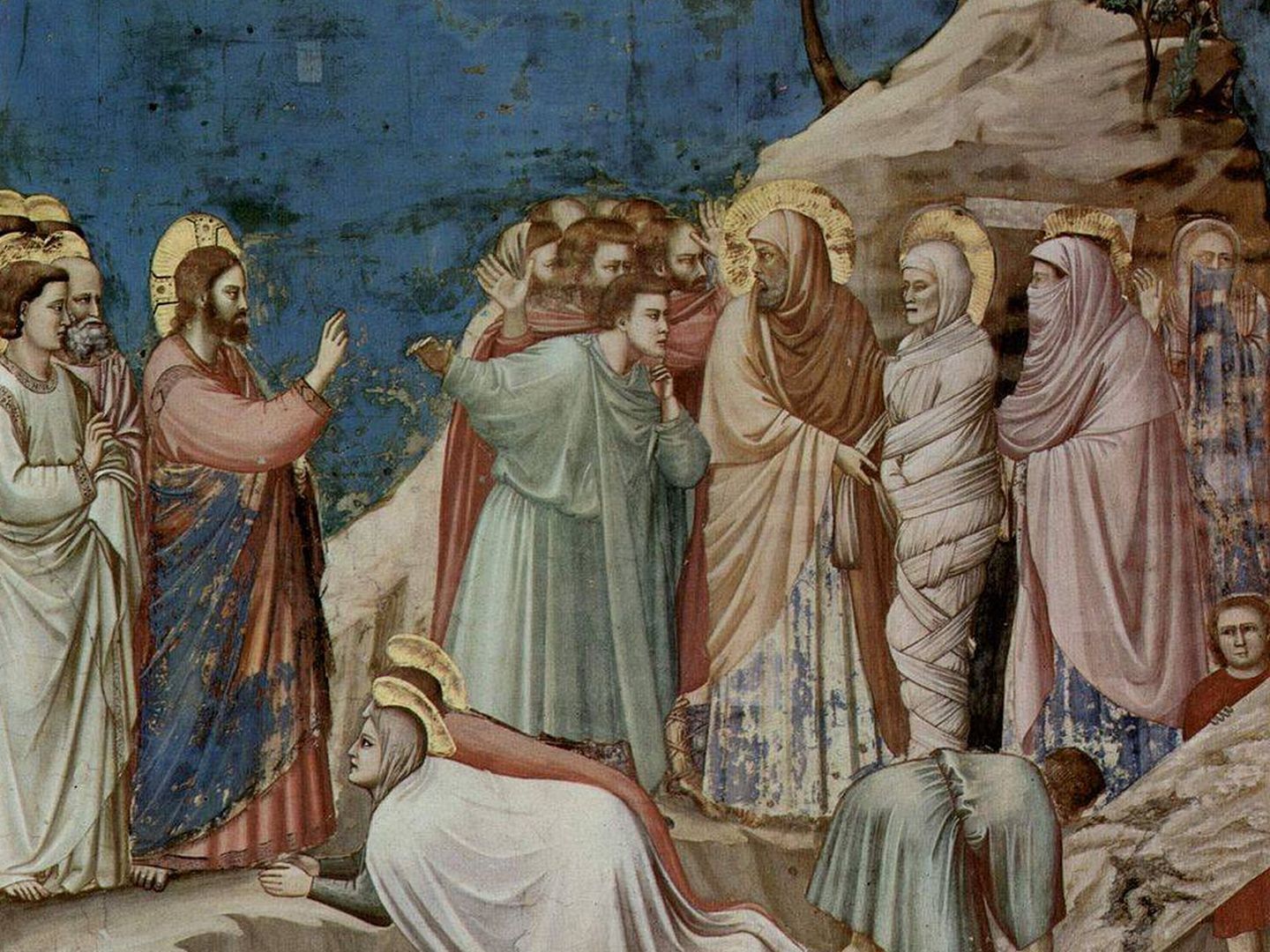 'La resurrección de Lázaro', por Giotto di Bondone (siglo XIV), llevada a cabo por Jesús de Nazaret. Todo un acto de magia. 