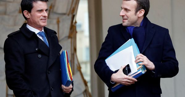 Foto: Manuel Valls junto a Emmanuel Macron. (Reuters)