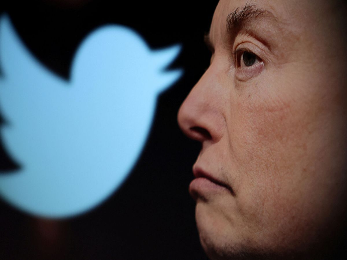 Foto: Elon Musk y, al fondo, el logo de la red social Twitter. (Reuters/Dado Ruvic)
