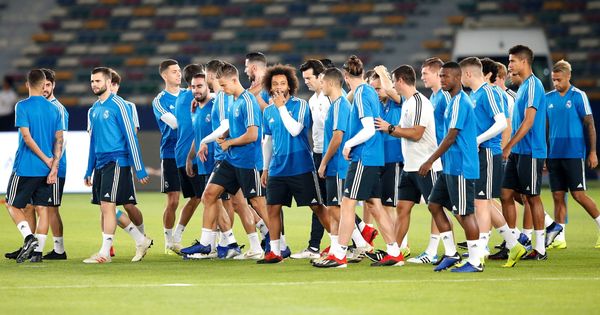 Foto: Entrenamiento del Real Madrid en Abu Dhabi. (EFE)