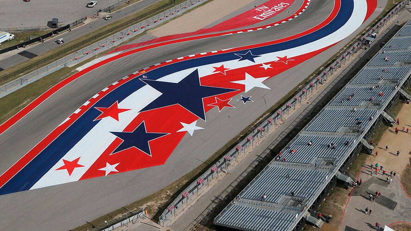 Parte del trazado del circuito de Austin (EEUU) visto desde el aire. (Fuente: Fórmula 1)