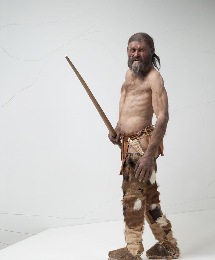 Foto: Ötzi en el momento de su muerte, a los 46 años