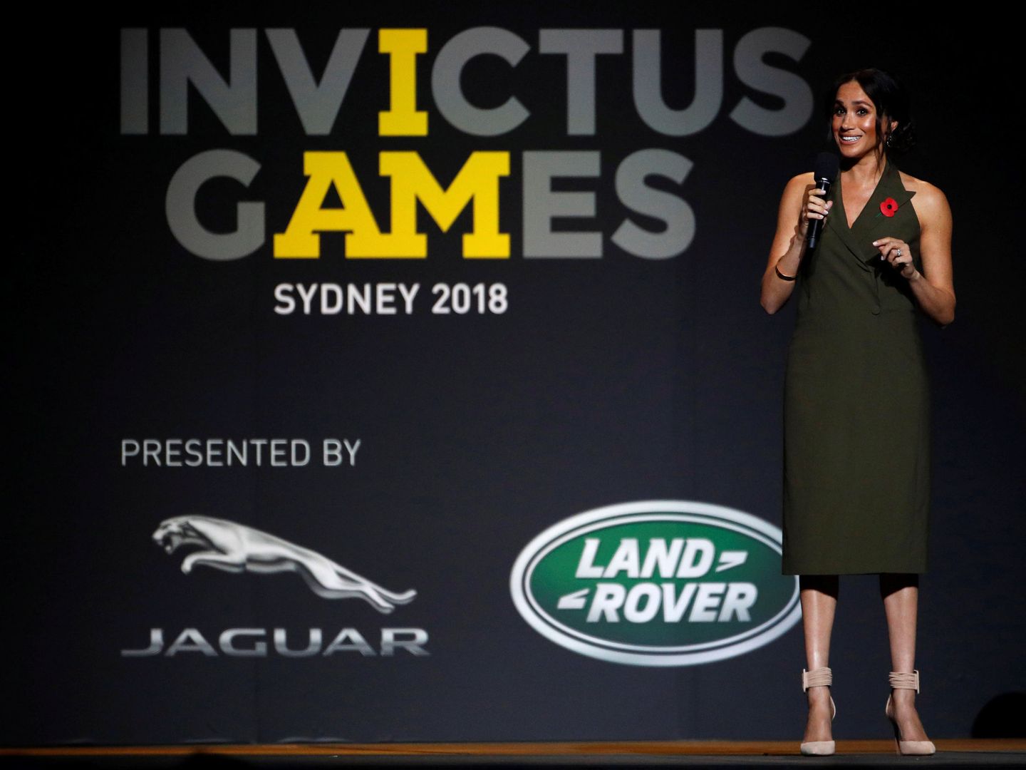 Meghan durante la presentación final de los Juegos Invictus.(REUTERS)