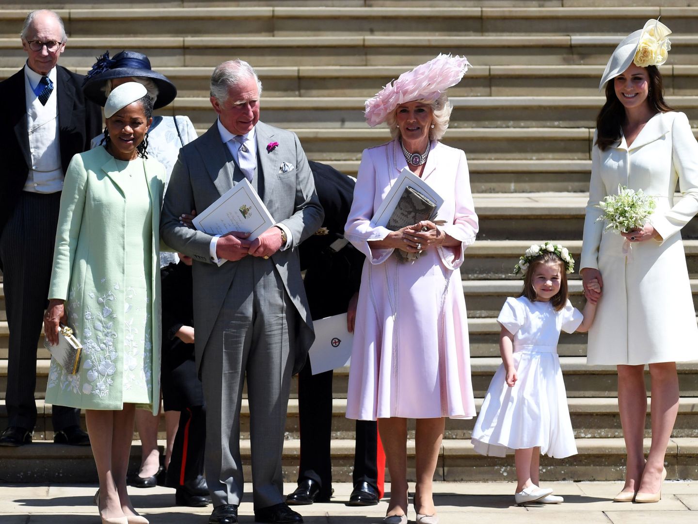 La duquesa de Cambridge con el resto de la familia. (Reuters)