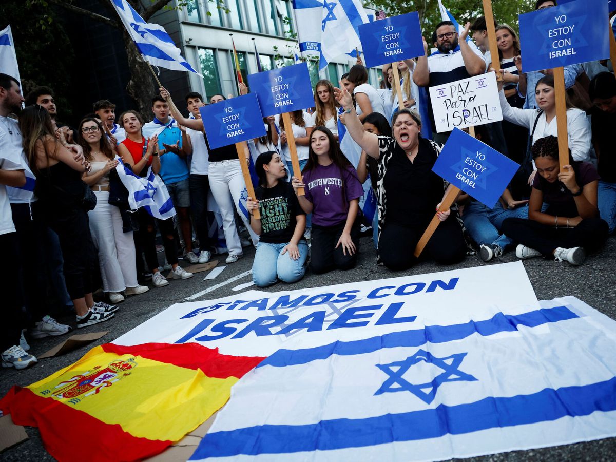 Foto: Protesta a favor de Israel en Madrid el pasado 10 de octubre. (Reuters/Juan Medina)