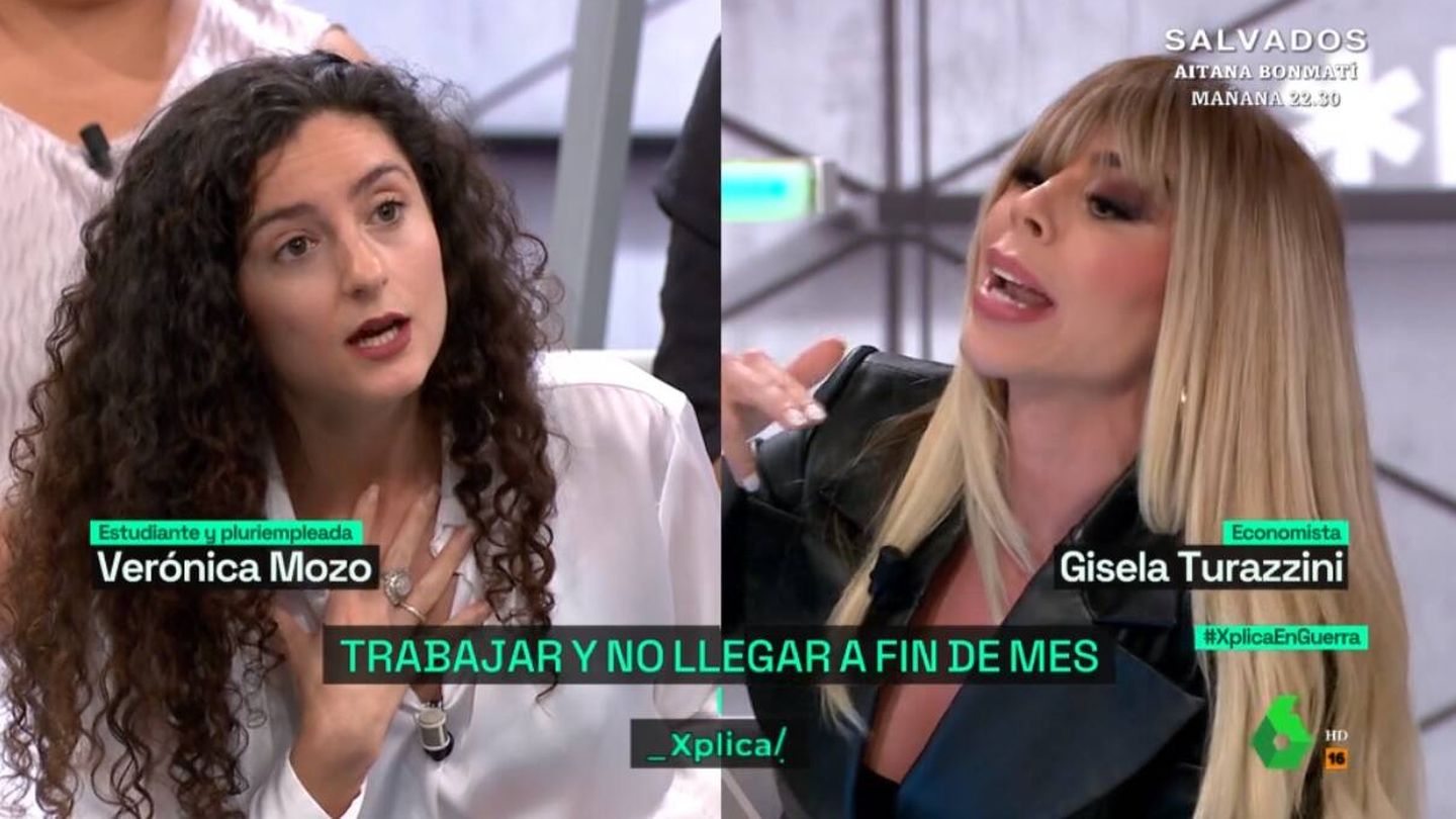Verónica Mozo y la economista Gisela Turazzini en 'La Sexta Xplica'. (Atresmedia)