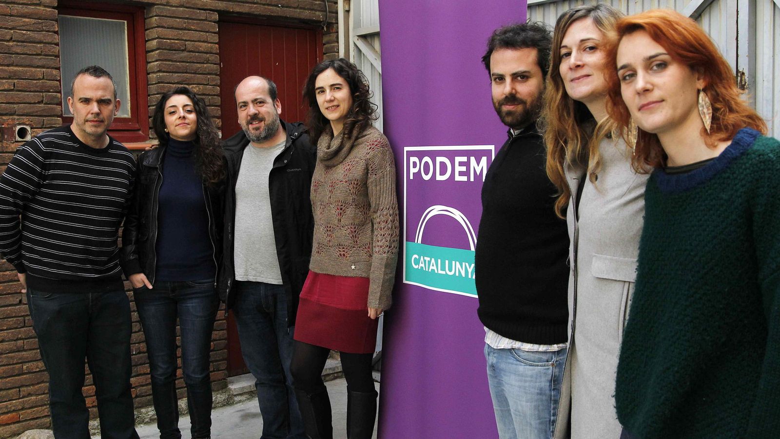 Foto: Gemma Galdón (2d) , responsable de la secretaria de programa de Podem Catalunya. (EFE)