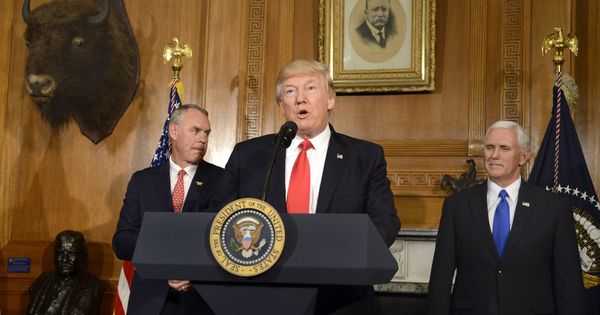 Foto: El presidente Trump pronuncia un discurso en Washington, el 26 de abril de 2017. (EFE)