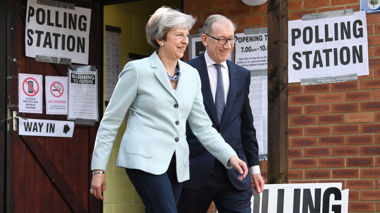 Foto: La primera ministra, Theresa May, y su marido Philip. (EFE)