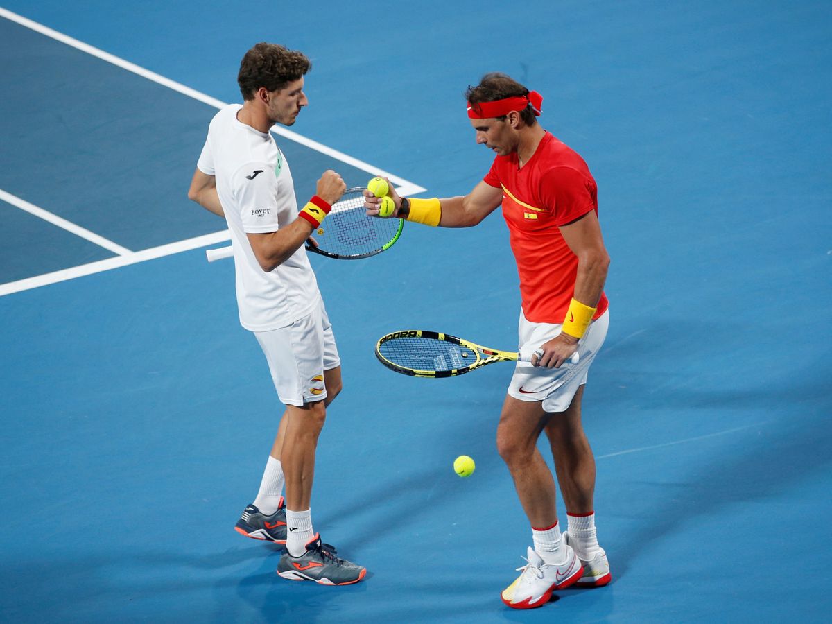 Foto: Pablo Carreño y Rafa Nadal metieron a España en semifinales de la ATP Cup. (Reuters)