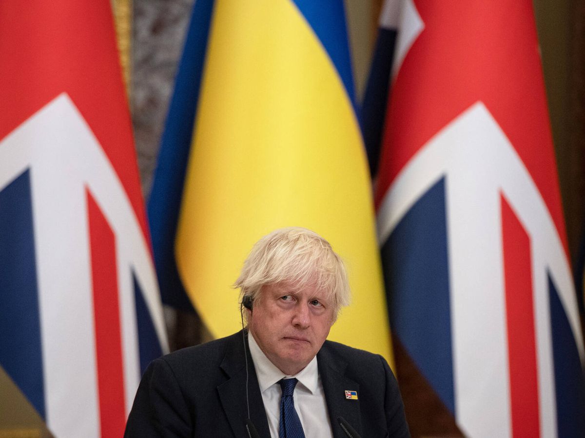 Foto: El ex primer ministro británico Boris Johnson en Kiev en agosto de 2022. (Getty/Alexey Furman)