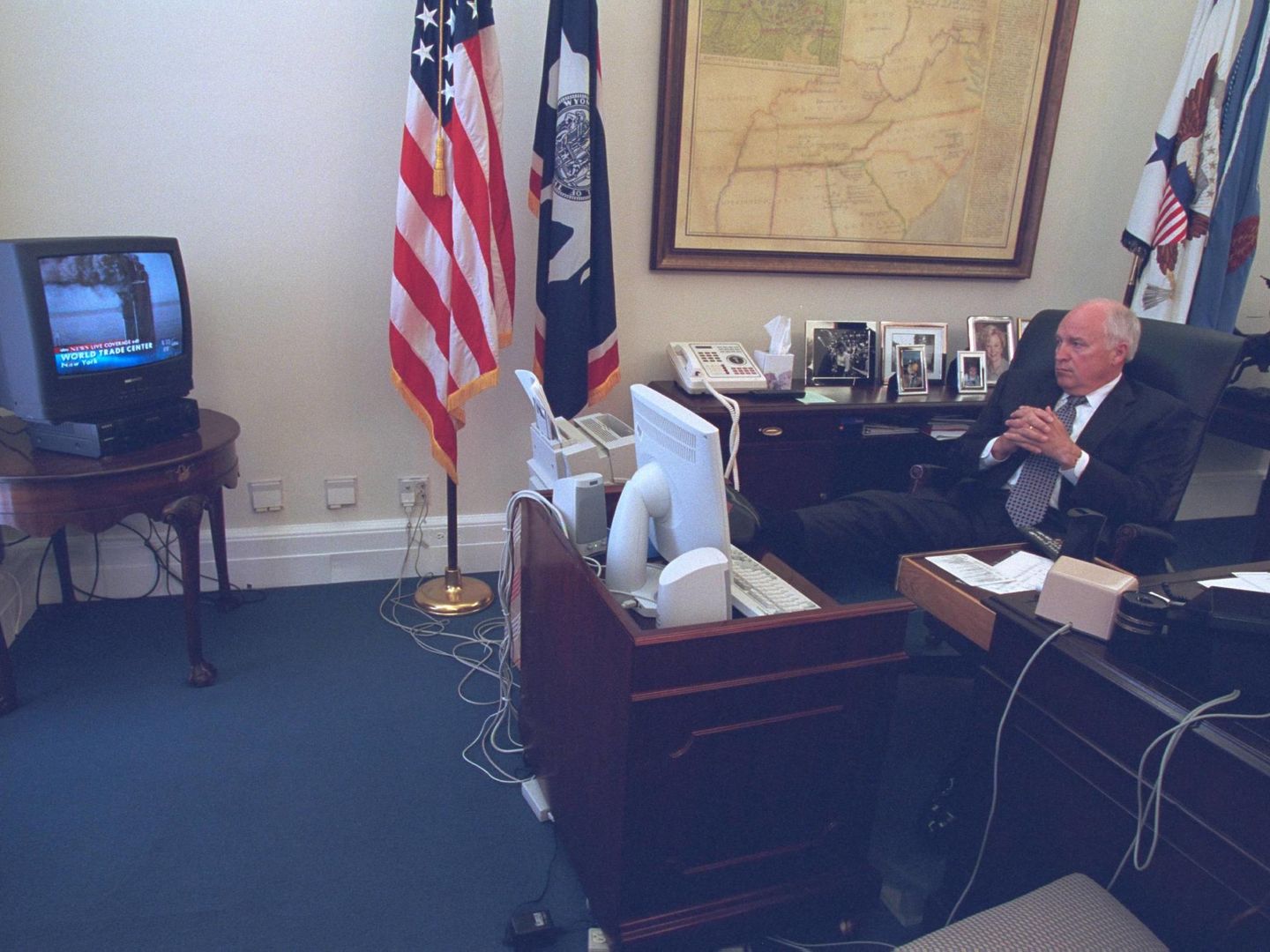 El vicepresidente de Estados Unidos Dick Cheney, después de los ataques (Reuters)