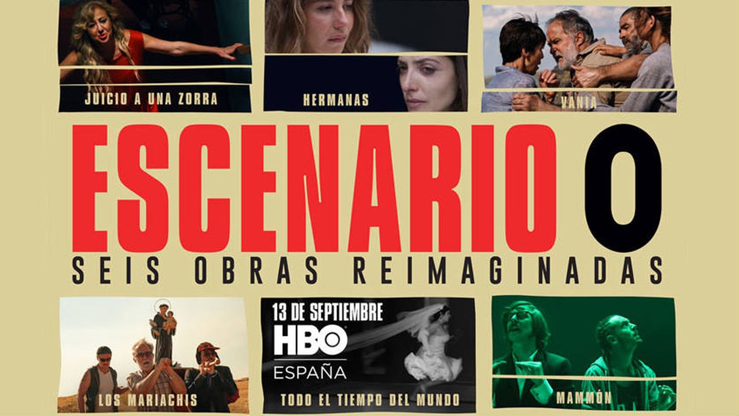 Cartel promocional de las seis obras adaptadas en 'Escenario 0'. (HBO España)