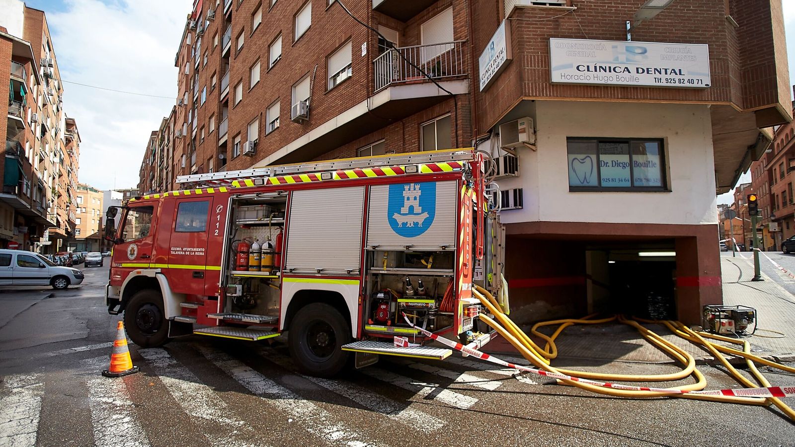 El incendio en la cocina de un edificio de Talavera deja tres personas afectadas
