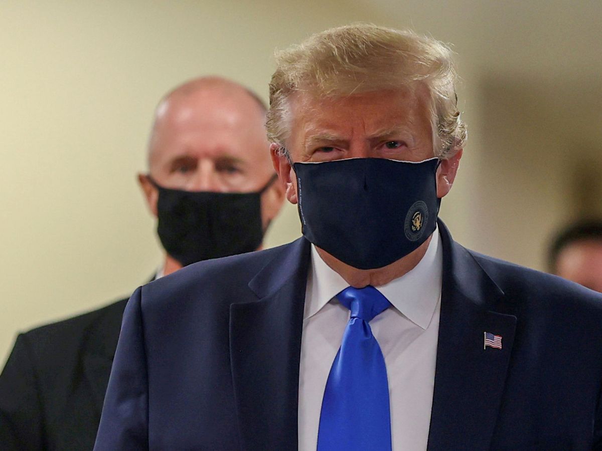Foto: El presidente de EEUU, Donald Trump, con mascarilla. (Reuters)