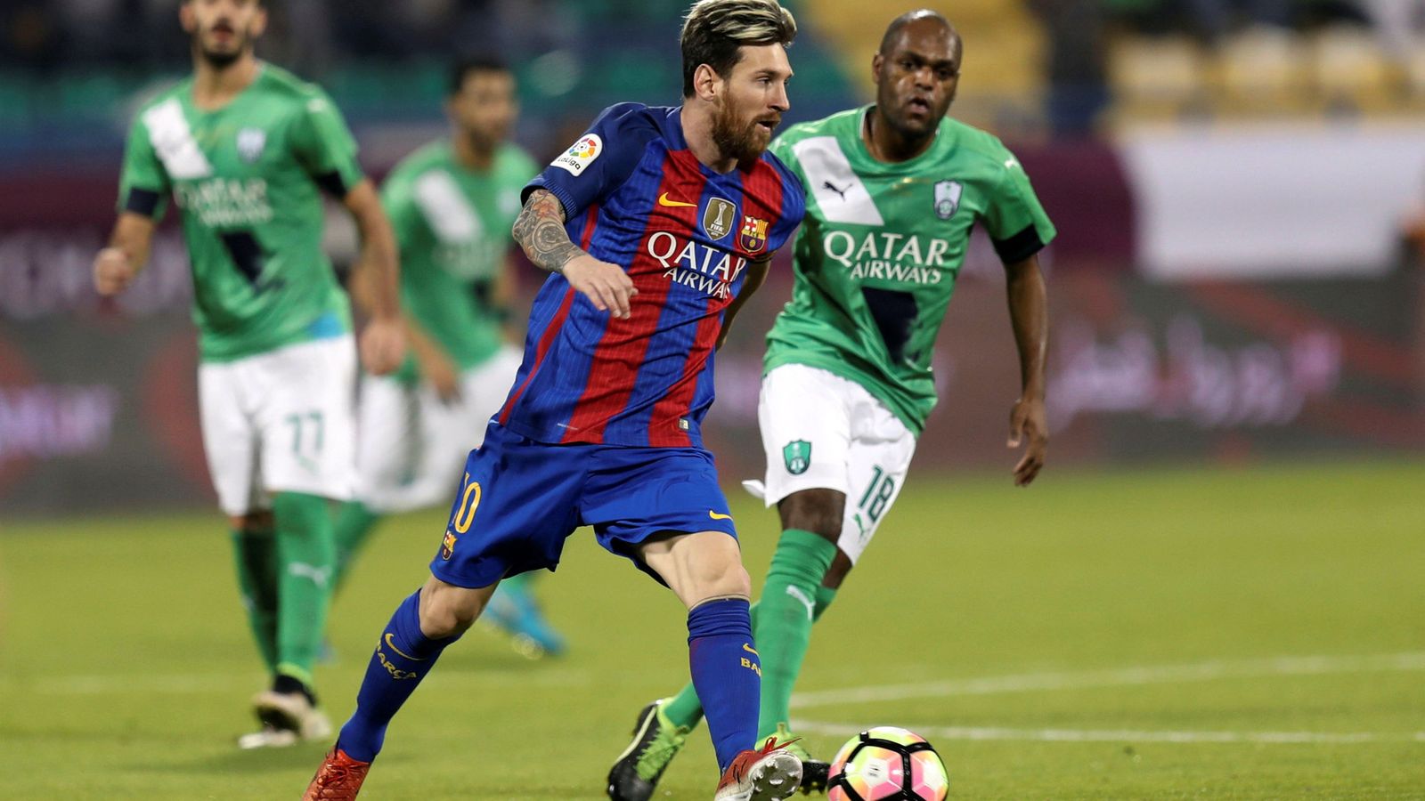 Foto: Leo Messi, durante el amistoso (Reuters)