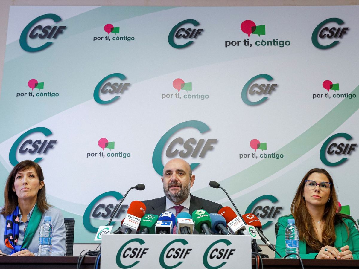 Foto: El presidente de la Central Sindical Independiente y de Funcionarios (CSIF), Miguel Borra (EFE)
