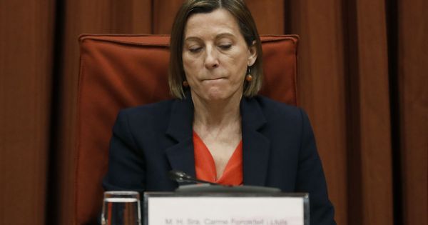 Foto: Carme Forcadell en el Parlament de Cataluña el año pasado. (EFE)