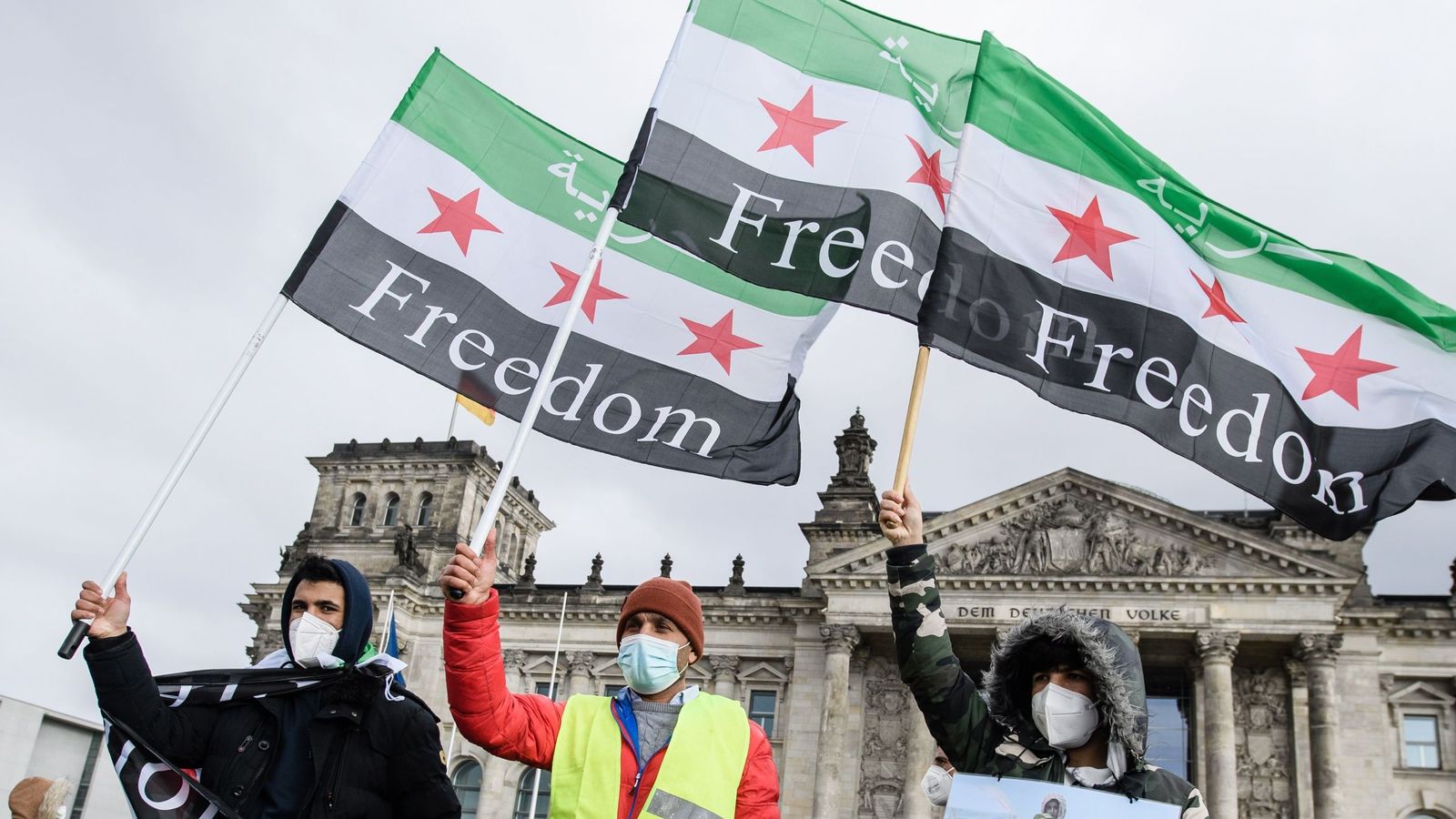 Manifestación en Berlín para que haya libertad en Siria. (EFE/Clemens Bilan)