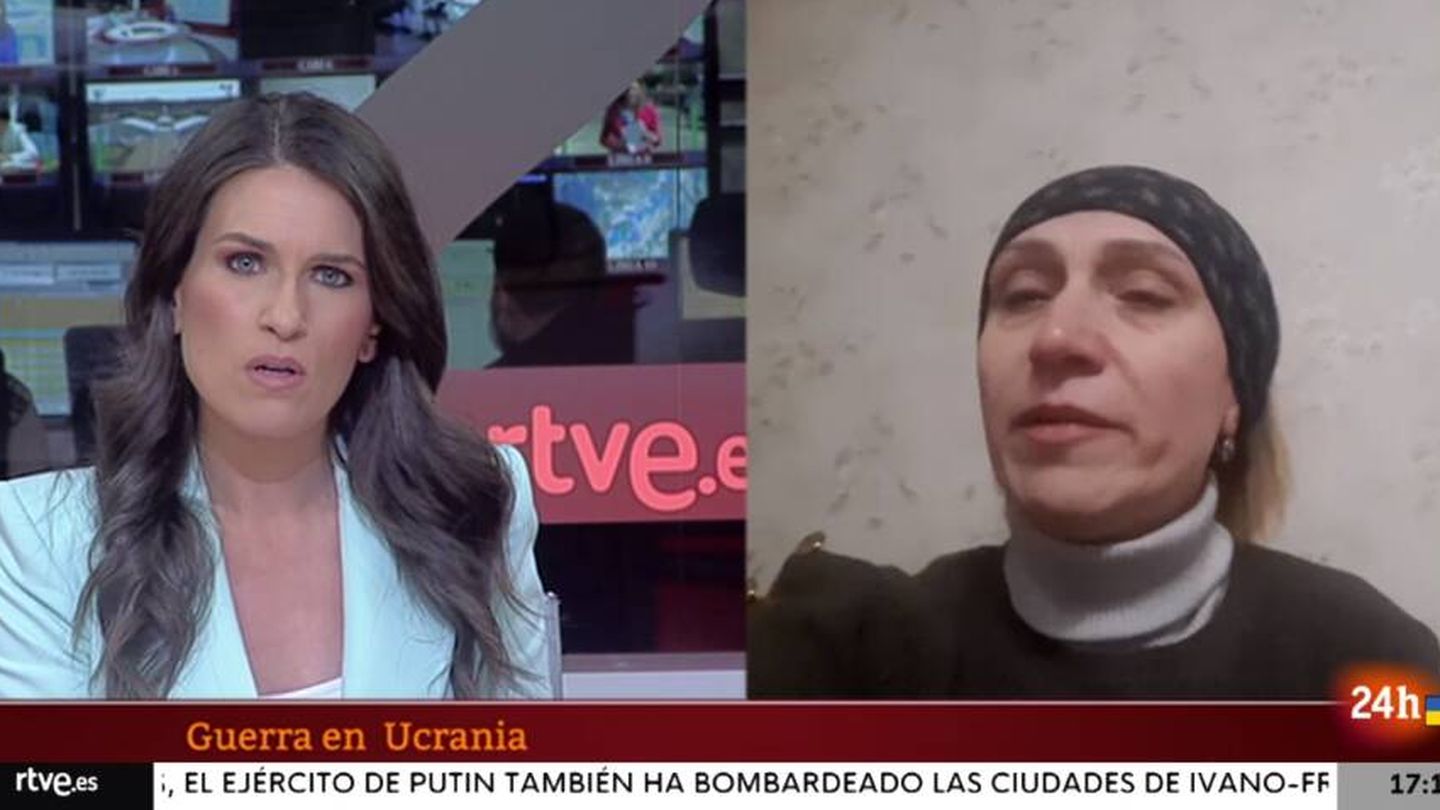 Cristina Pampín en el Canal 24h. (RTVE)