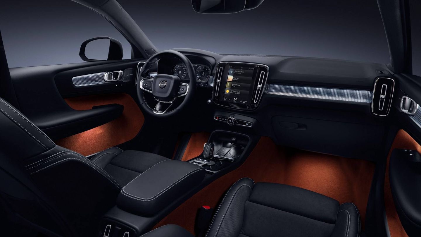 El interior del Volvo XC40.