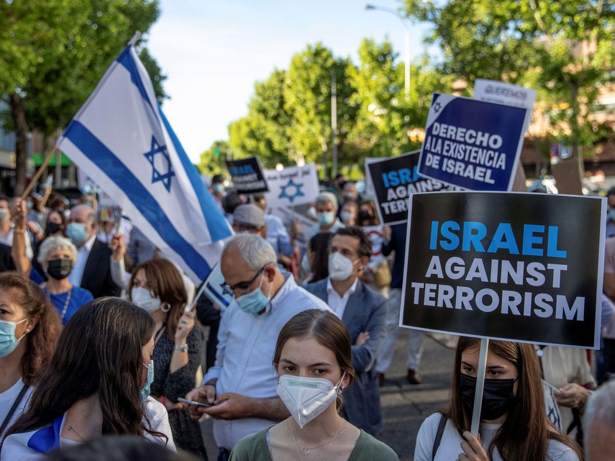 Foto: Una manifestación en Madrid en apoyo a Israel en 2021. (EFE/Rodrigo Jiménez)