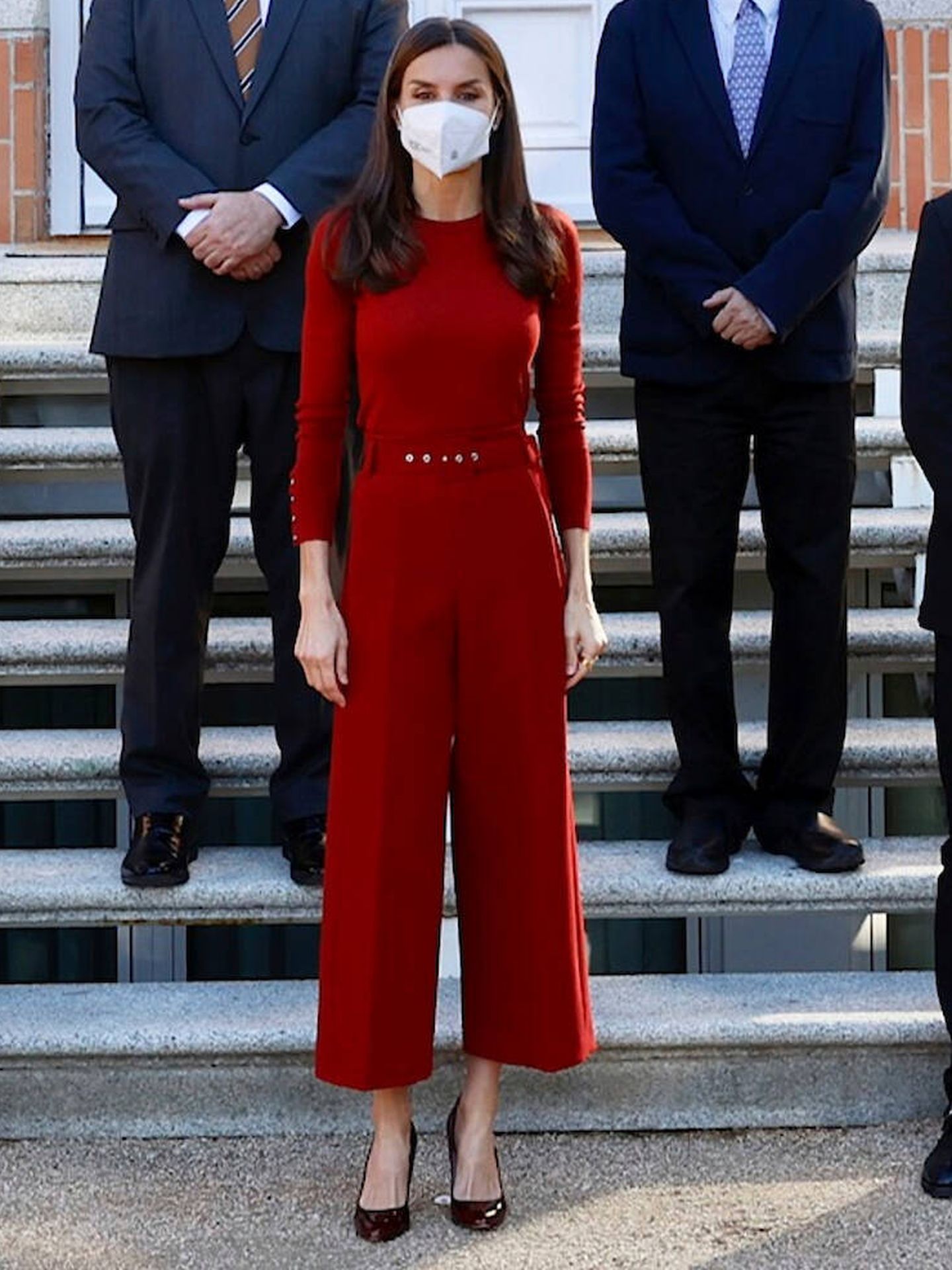 El look de la reina Letizia. (Casa Real)