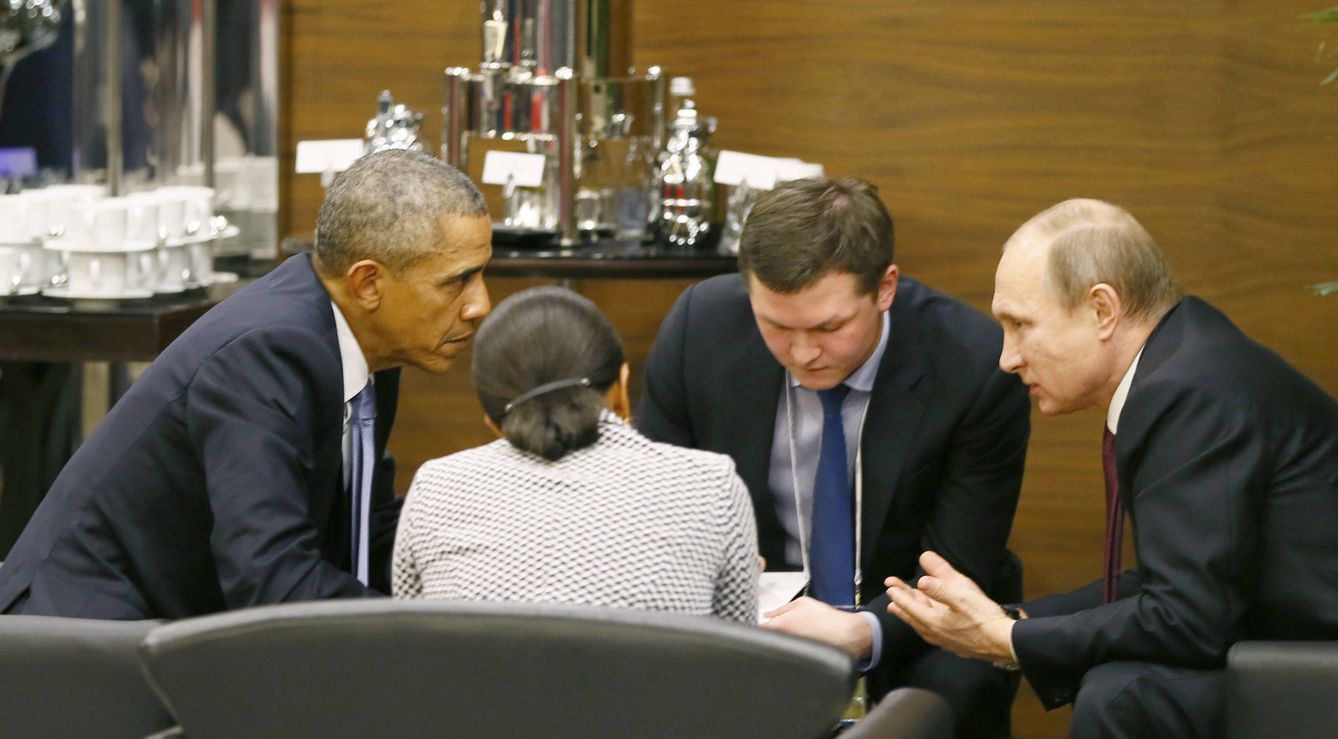 Foto: Barack Obama habla con el presidente ruso Vladímir Putin antes de la cumbre del G-20, en Antalya, Turquía. (Reuters) 