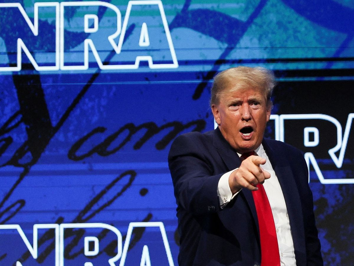 Foto: El expresidente de EEUU, Donald Trump, en la convención anual de la NRA. (Reuters/Shannon Stapleton)