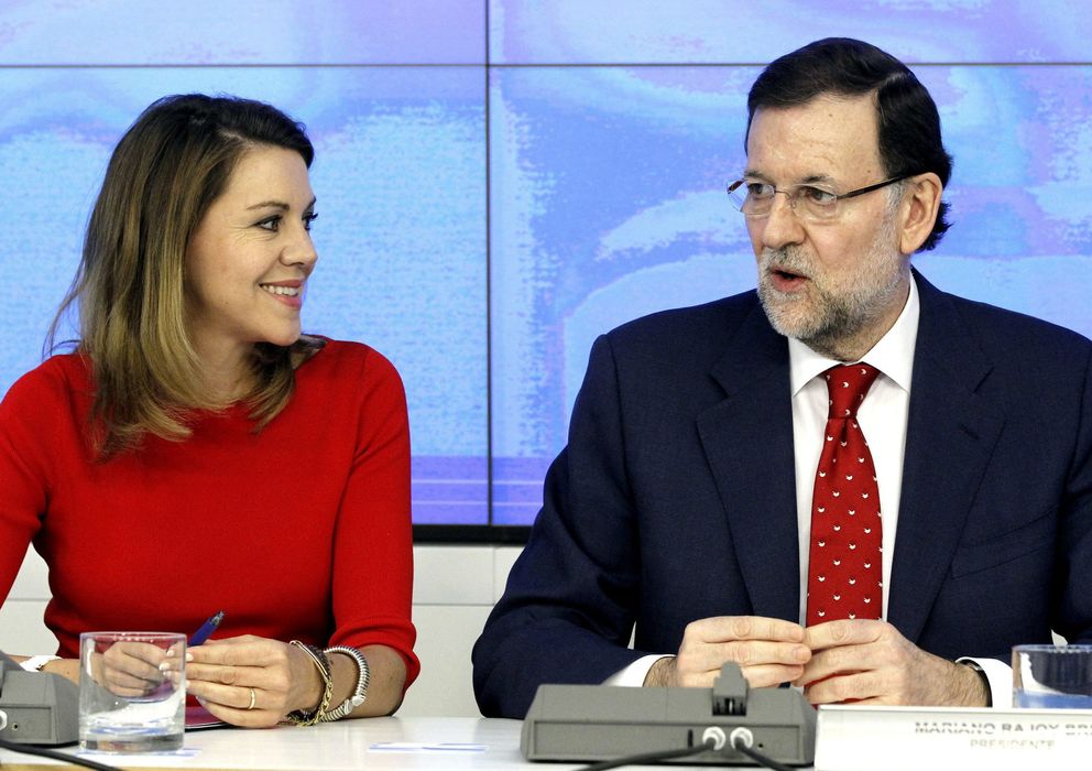 Foto: María Dolores de Cospedal y Mariano Rajoy. (Efe)