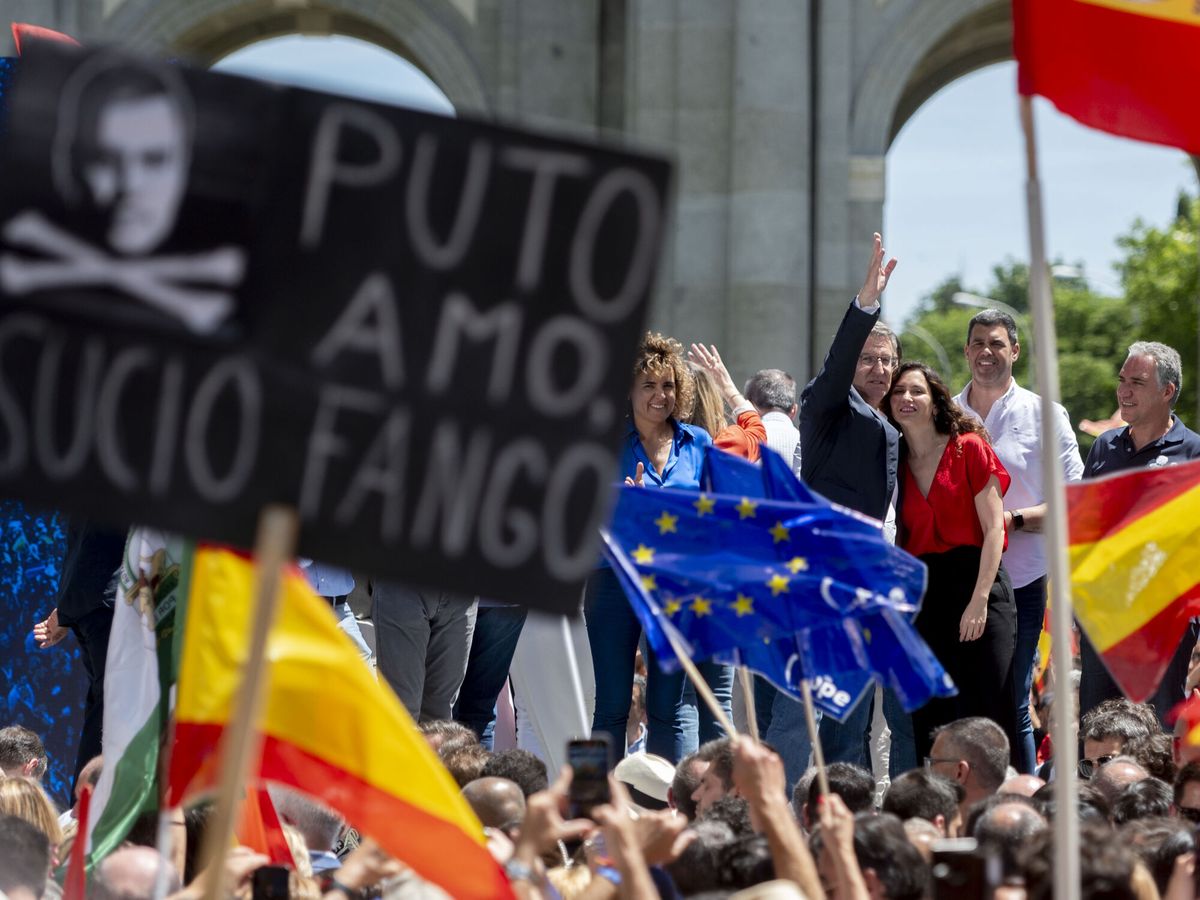 Foto: Manifestación del PP contra el Gobierno en Madrid. (Europa Press)