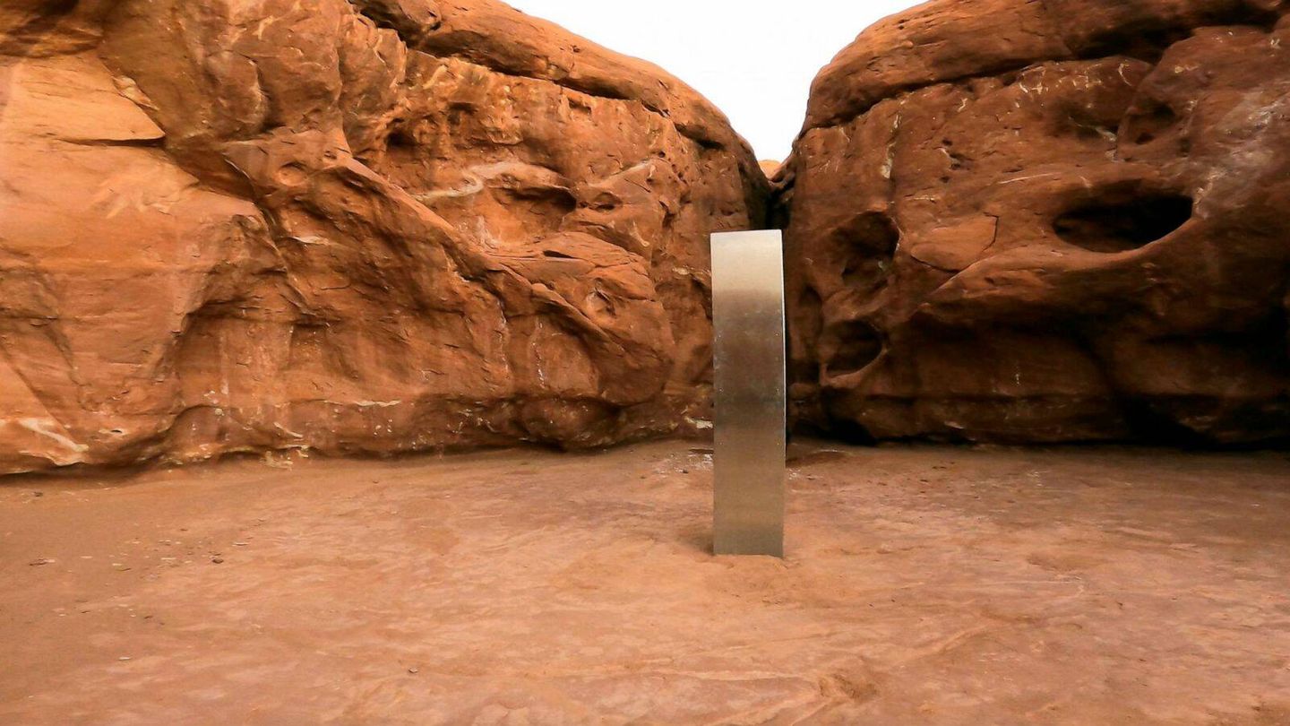 Monolito encontrado en el desierto de Utah. (Utah Department of Public Safety)