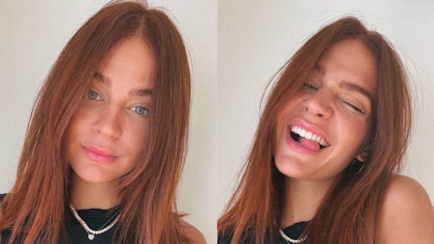 Detalle de la nueva coloración pelirroja de Laura Escanes. (Instagram/@lauraescanes)