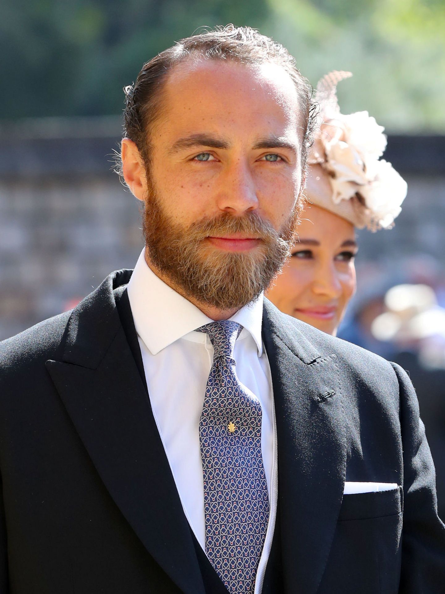 James Middleton llega al castillo de Windsor para la boda del principe Harry y Megan en 2018. (Reuters/Pool/Gareth Fuller)