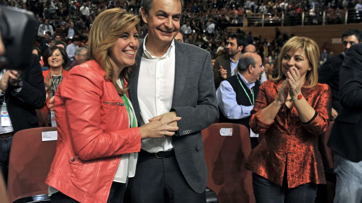 Susana Díaz arropa a Zapatero mientras Pedro Sánchez sigue sin agenda en Andalucía