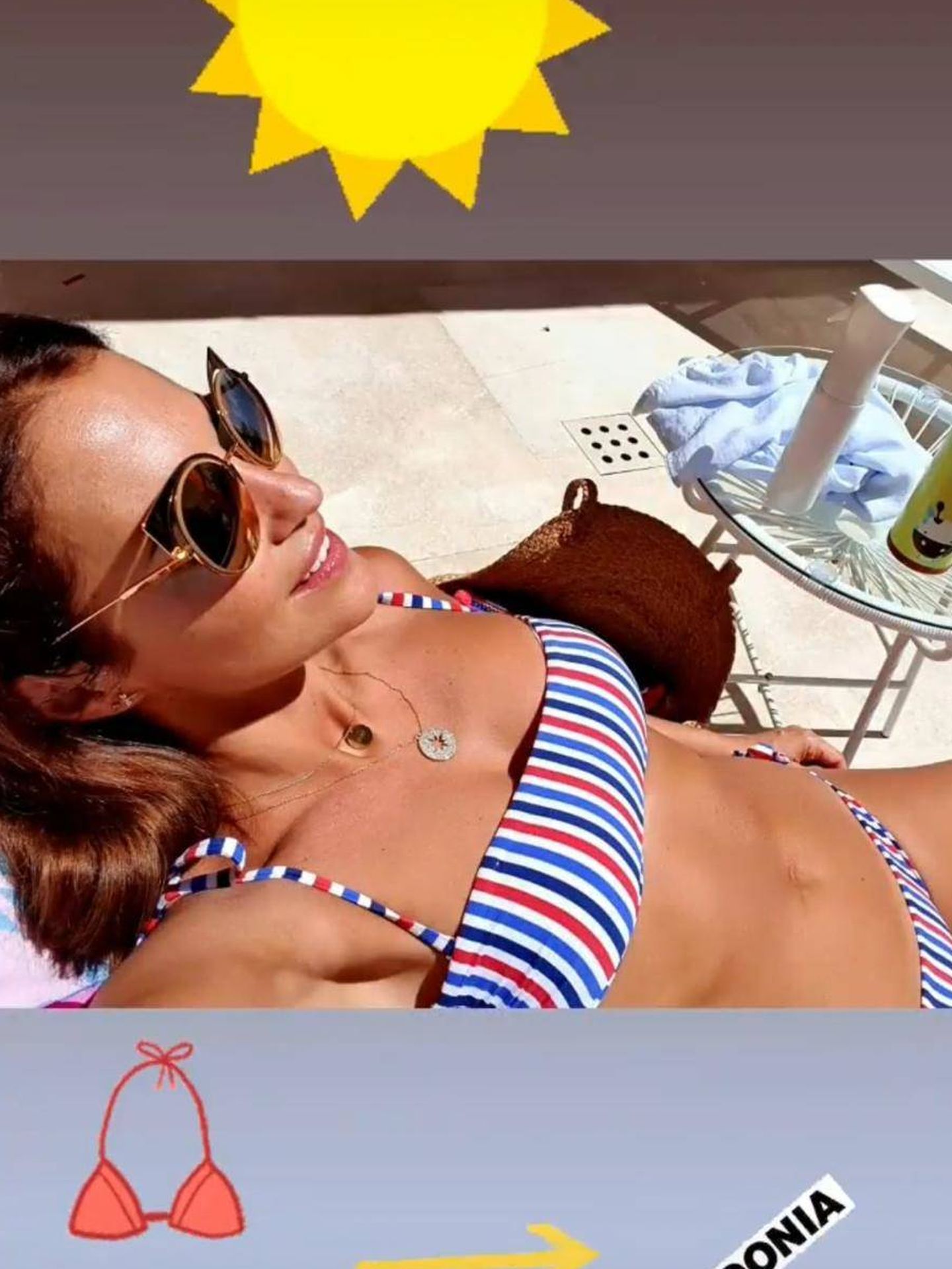 El bikini de Calzedonia al completo en uno de sus stories. (Instagram)