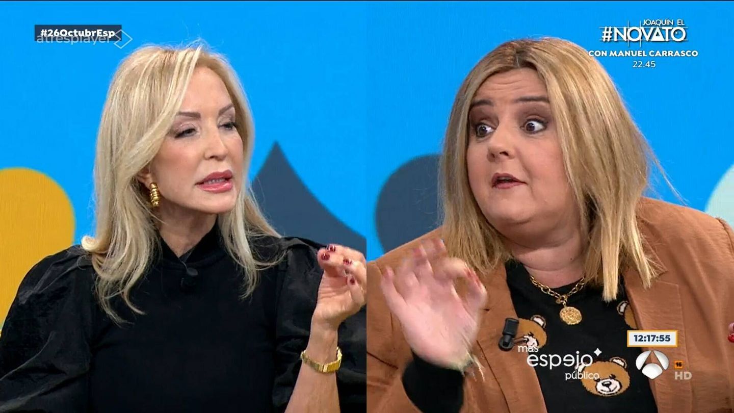 Carmen Lomana y Pilar Vidal, en 'Espejo público'. (Antena 3)