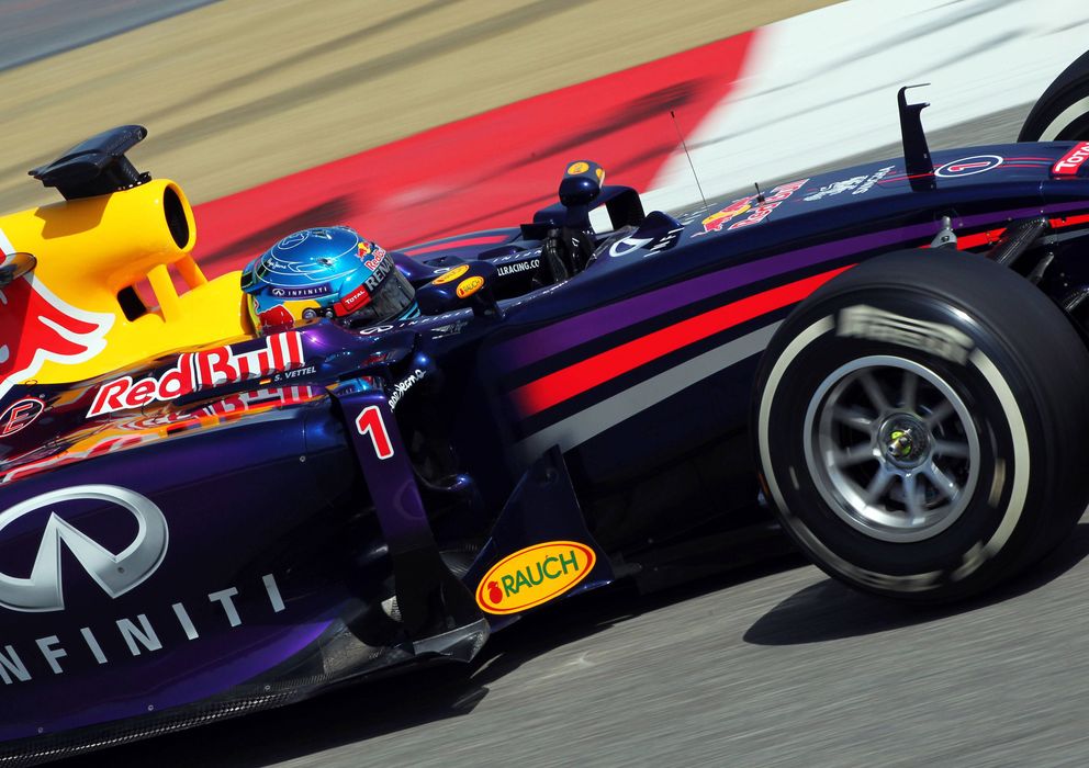 Foto: Sebastian Vettel, este domingo, a los mandos de su RB10.