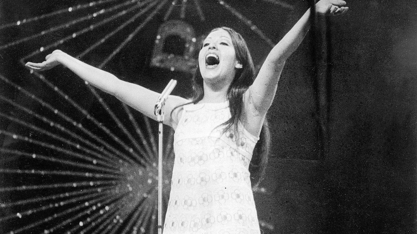 Foto: Massiel, en el Festival de Eurovisión de 1968.