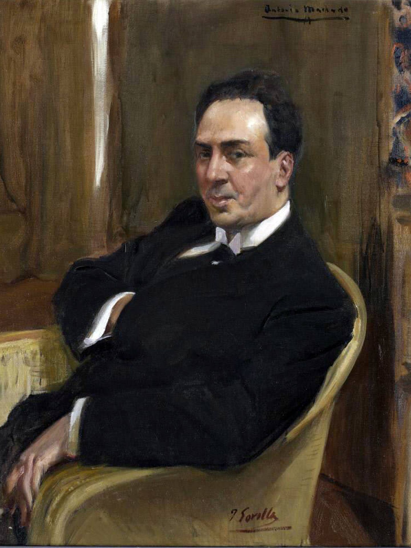 Antonio Machado, retratado por Joaquín Sorolla