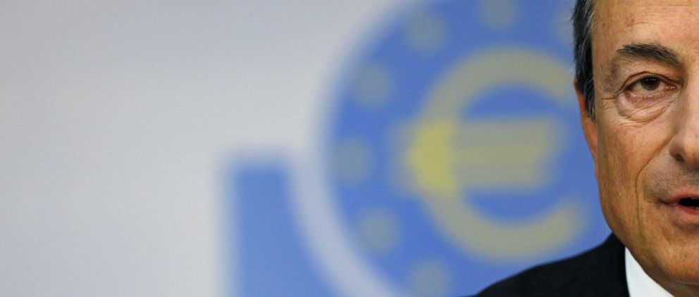 Draghi, president of the ecb, addresses the media during the monthly news conference in frankfurt