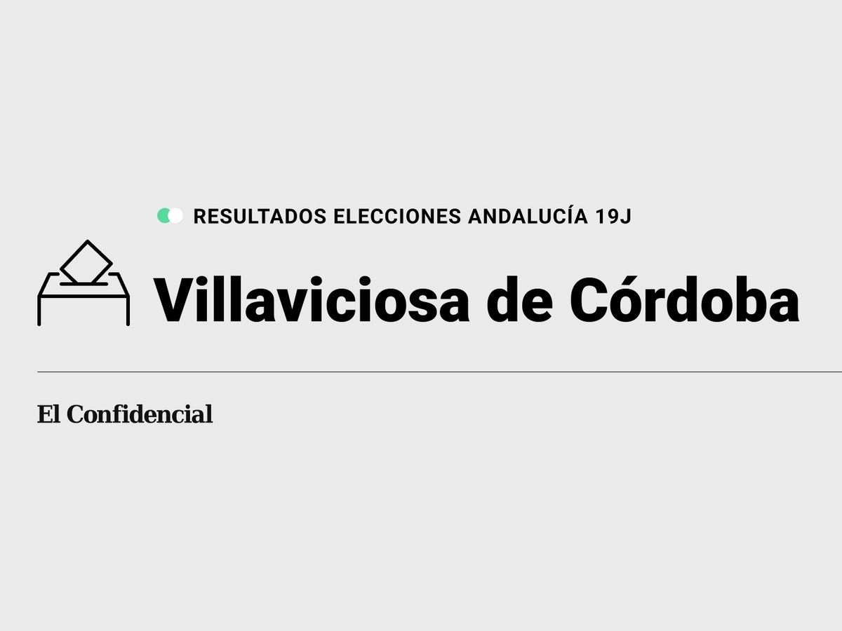 Foto: Resultados en Villaviciosa de Córdoba, Córdoba, de las elecciones de Andalucía 2022 este 19-J (C.C./Diseño EC)