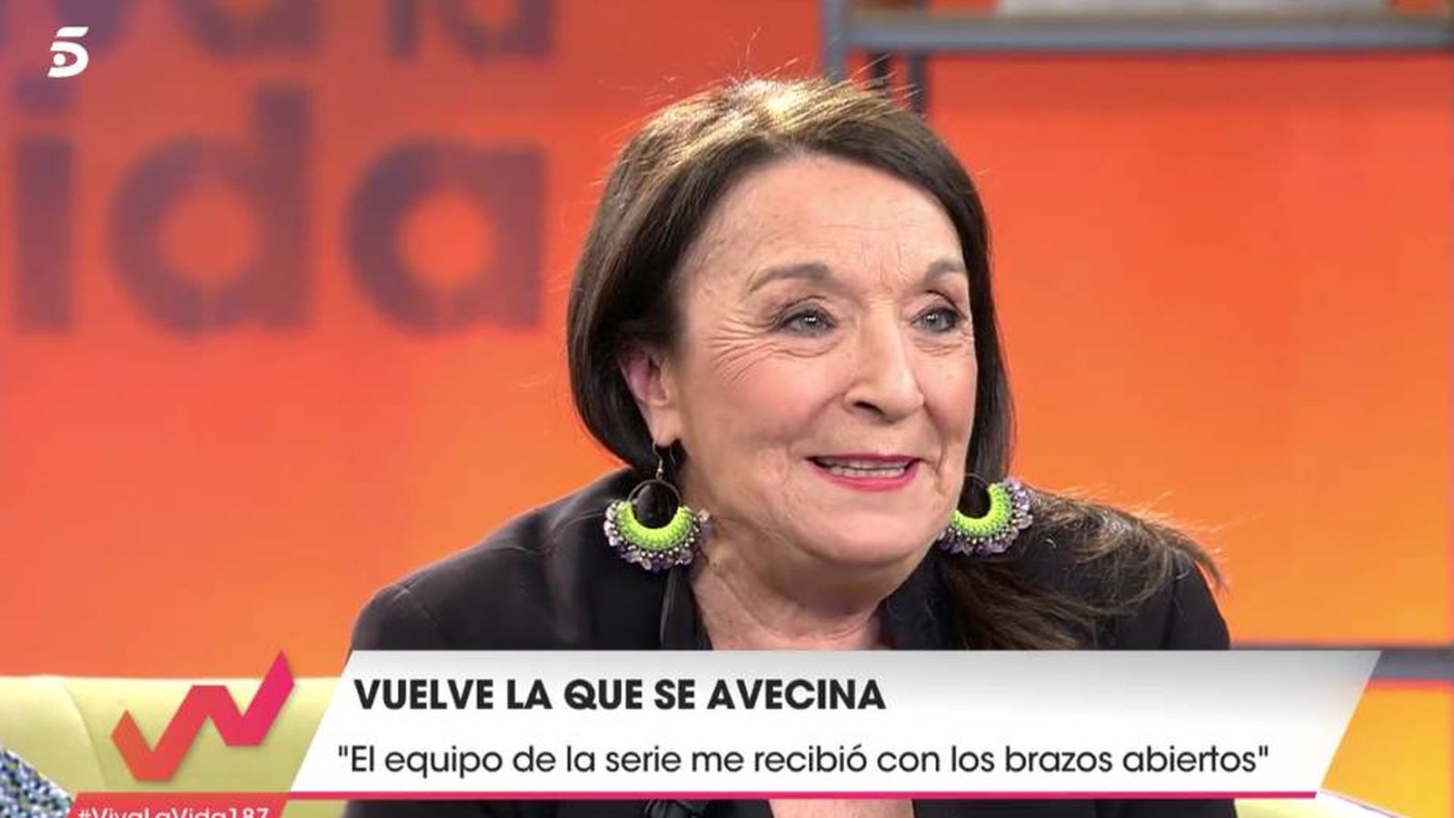 Foto: La actriz Petra Martínez, en 'Viva la vida'. (Mediaset)