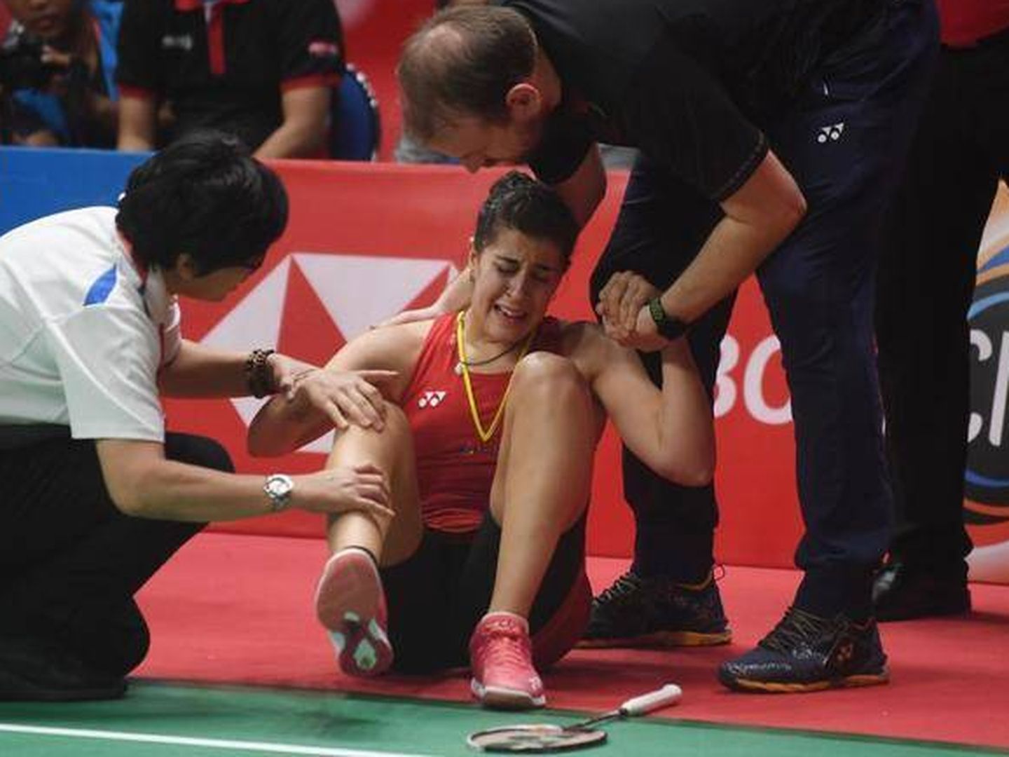 Carolina Marín, durante la final de Indonesia. (Reuters)